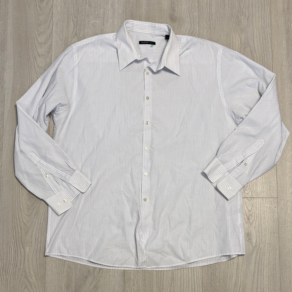 🔥BUNDLESALE Mens 17-17.5 Van Heusen Studio Pinstripe Dress Shirt